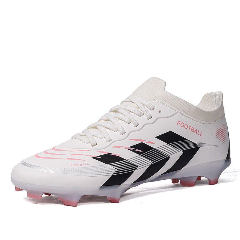 Los zapatos de fútbol juveniles 2025 nuevos colores resistentes al desgaste para hombres y mujeres antideslizantes de alta altura AG clavos de césped niños transfronterizos