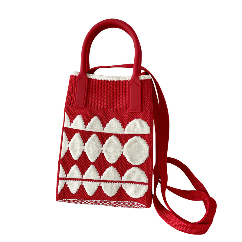 Viajes de primavera coreanos lindos mini bolsos de color de geometría para estudiantes de bolsos de mano versátiles bolsos de mochila en stock