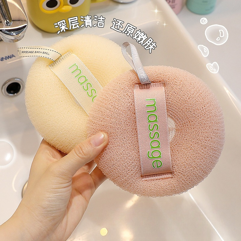 シンプルなバスボール、バスフラワー、柔らかく泡立ちやすいバスボール、両用非飛散性バスアメニティバスボール|undefined