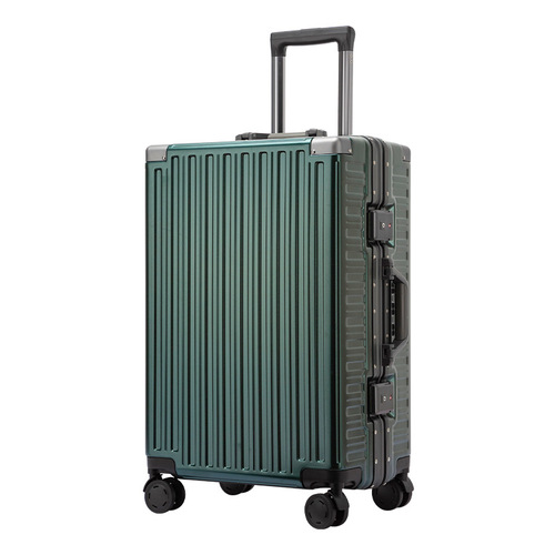 Yongsheng high-end password suitcase 24-inch retro-style trolley case universal wheel aluminum frame reinforced large-capacity suitcase