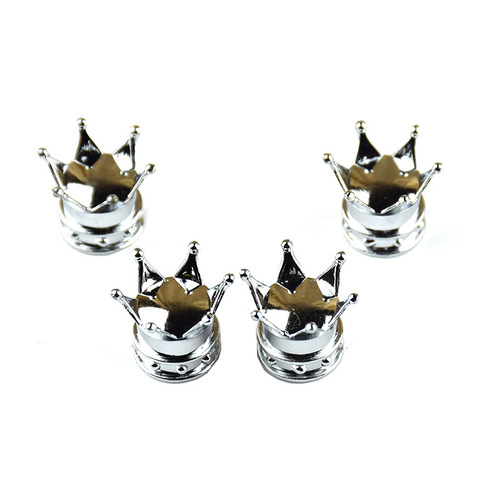 Car Tire Modification Crown Air Chuck Cover Plastic Electroplated Copper Core Crown Valve Stem Cap Cross-border
