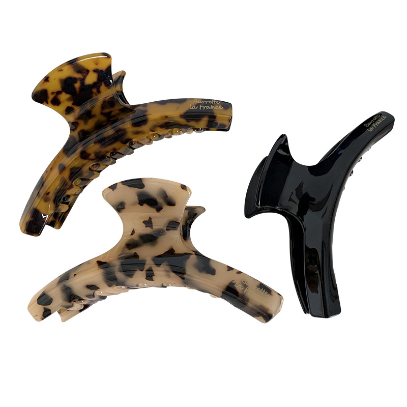 French-Style Acetate Curved Claw Clip Leopard Print Large Hairpin High-End Women's Hair Accessory Hot-Selling Accessory Yiwu Hair Accessory
