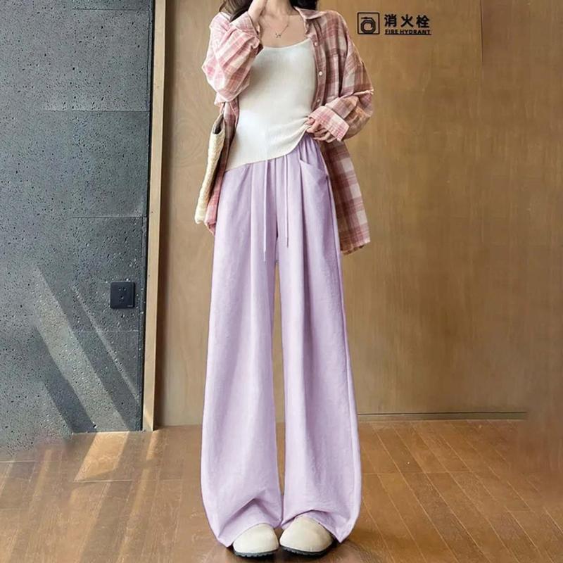 【现货+险】 八色夏款奶芙云朵裤女2025肌理感山本阔腿裤无袖|undefined