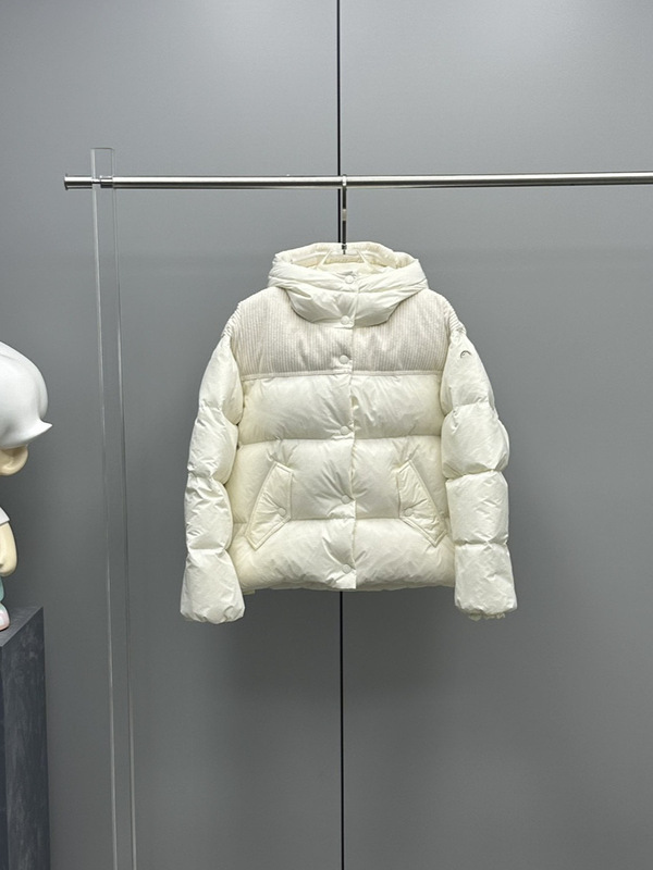 蒙家25ss M家新款Jaseur系列女短款羽绒服连帽拼接灯芯绒面包外套|undefined