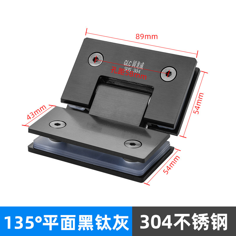 304ステンレス鋼フレームレスガラスドアヒンジ双方向ガラスドアクリップシャワールームヒンジ180度フラットオープンバスルームクリップ|undefined