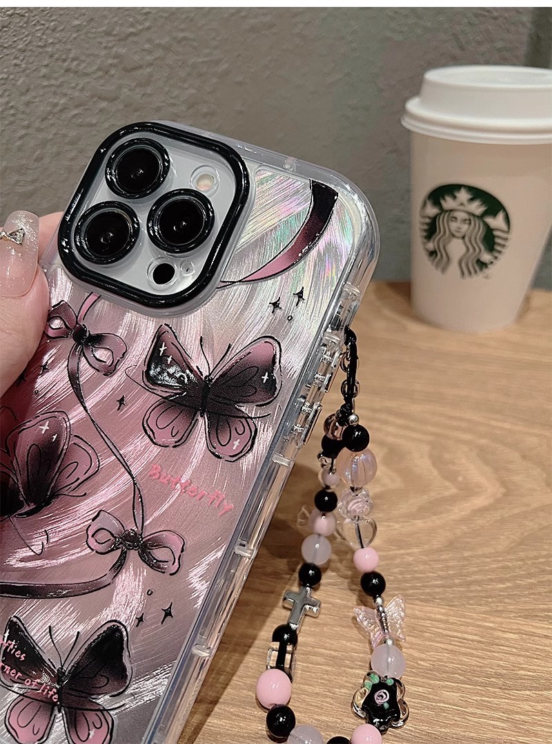 Ink Butterfly – Passende Früchte-Hülle für iPhone 16 Pro, Neue Cartoon-Hülle für iPhone 15 Pro Max, Personalisierte Hülle für iPhone 13/14/12_voghion.com