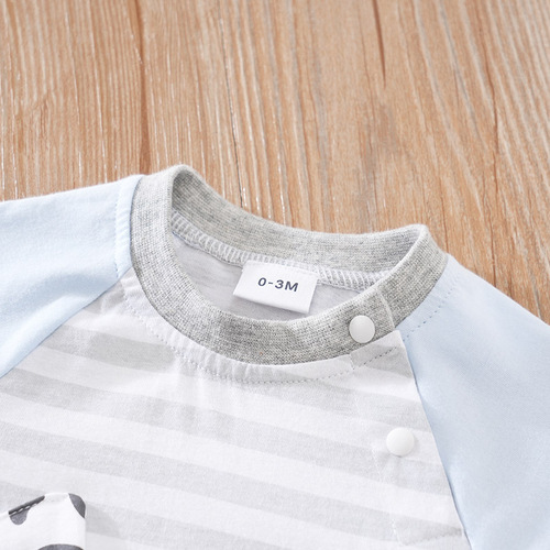 Baby Bodysuit Summer Short Sleeve Cute Girls' Onsies Newborn Climbing Suit Cartoon Print Cross-border
