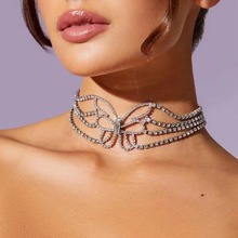 满钻镂空蝴蝶项链女 小众高级性感时尚气质设计感锁骨链