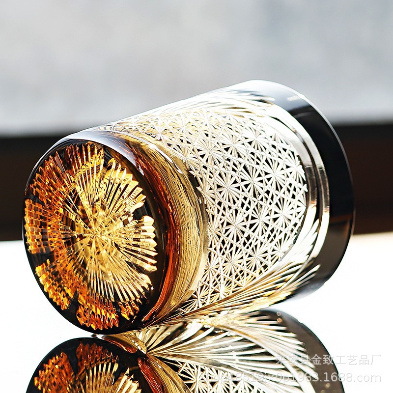 Vaso de whisky de cristal estilo japonés Edo Kiriko, vaso de licor, regalo de lujo, vaso de cristal, fuente de suministro para transmisiones en vivo image 5