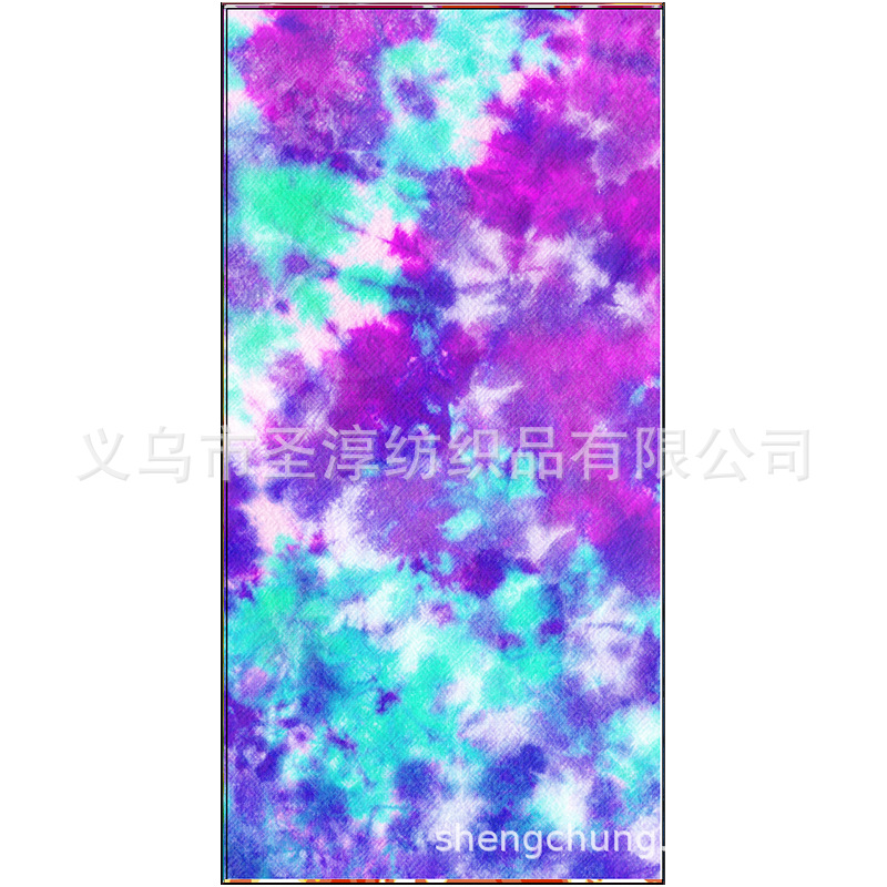 Toalla de baño de transferencia térmica de fibra ultrafina personalizada del fabricante Impresión completa Toalla grande Toalla de playa de impresión transfronteriza