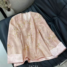 新中式国风女装手工钉珠刺绣外套复古精致轻奢短款外套开衫