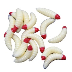 Wholesale 2.4cm 0.5g Micro Mini Worm Simulation Soft Bait Lure Fake Fly Artificial Worm Lure Bread Midge Head Bait Manufacturer