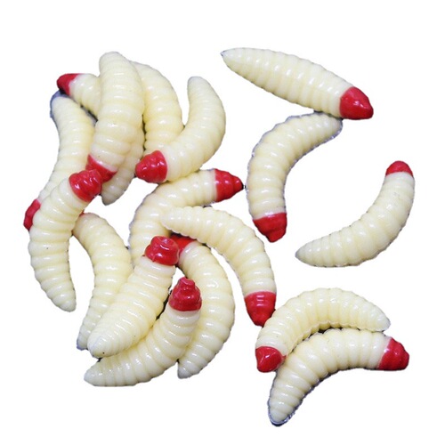 Wholesale 2.4cm 0.5g Micro Mini Worm Simulation Soft Bait Lure Fake Fly Artificial Worm Lure Bread Midge Head Bait Manufacturer