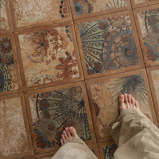 Nio Flower Tiles French Retro Flower Tiles 30X300 Kitchen Bathroom Balcony Non-Slip Floor Tiles B&B Restaurant Tiles