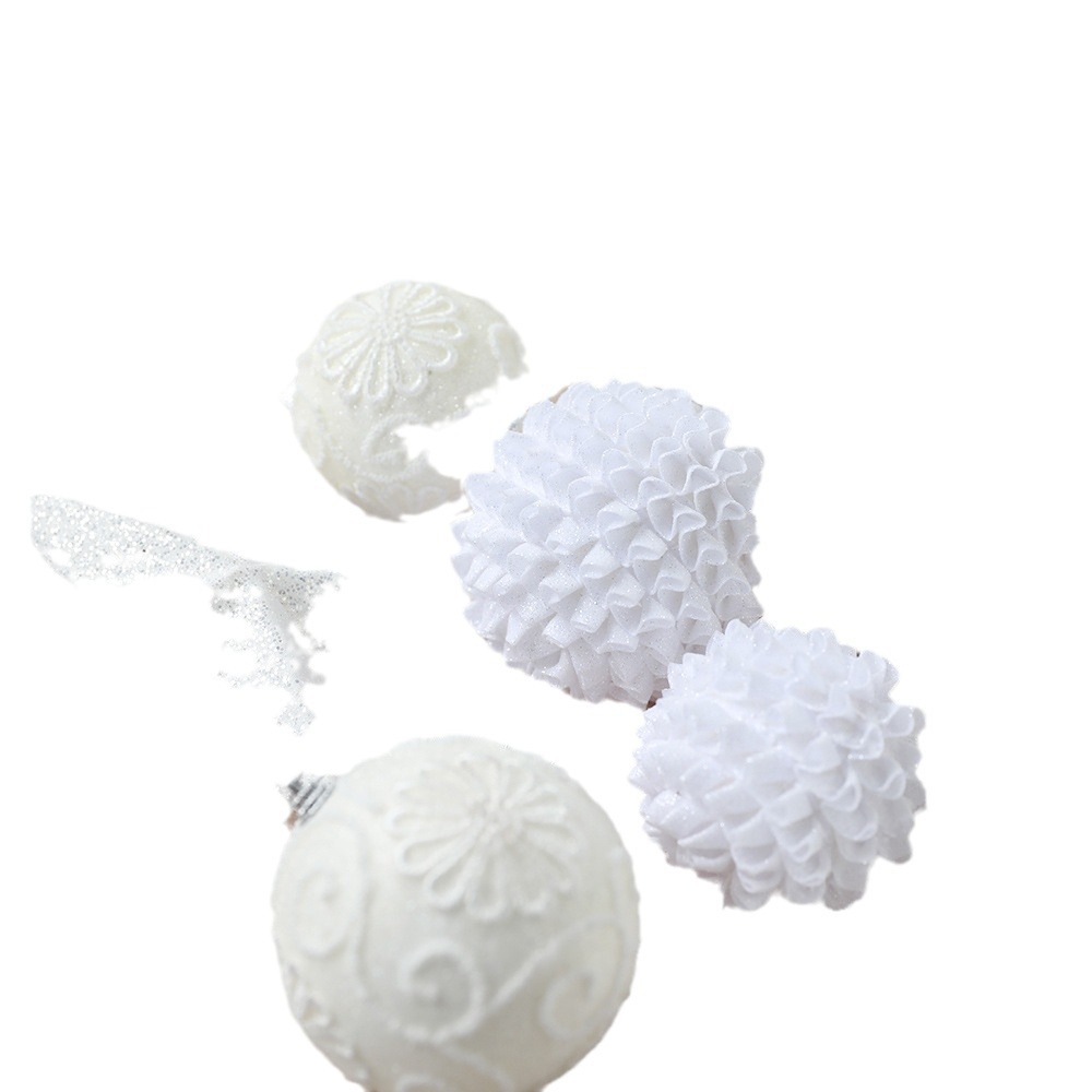 Amazon decoraciones de Navidad Bola de espuma blanca bola de nieve árbol de Navidad decoración colgante al por mayor