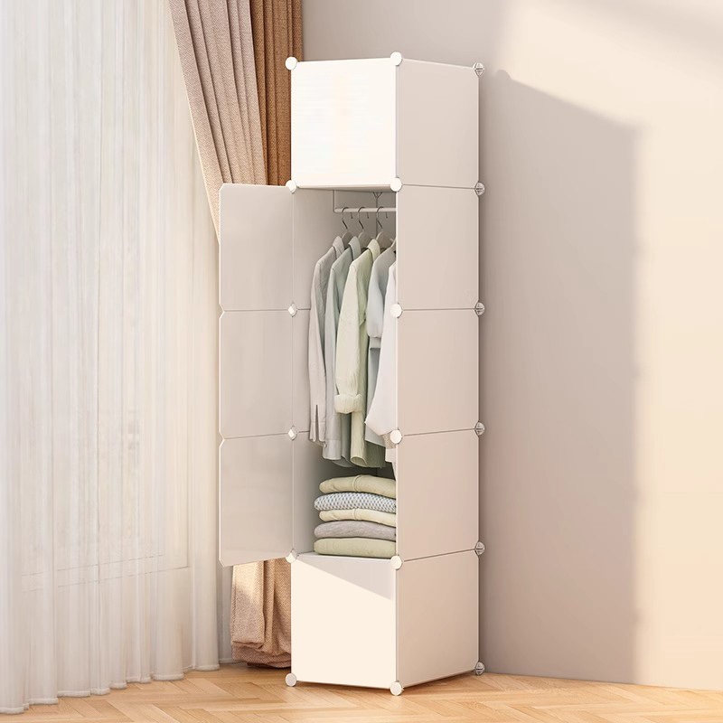 Modern Simple Rental Room Cloth Wardrobe Dormitory Small Storage Cabinet Simple Wardrobe Home Bedroom Assembly Storage Cabinet