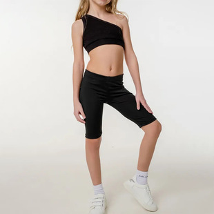 Children's Sportswear suit Outfit Girls' Inclined Shoulder Vest High Waist Belly Tight Leggings Fitness Yoga Clothing Summer