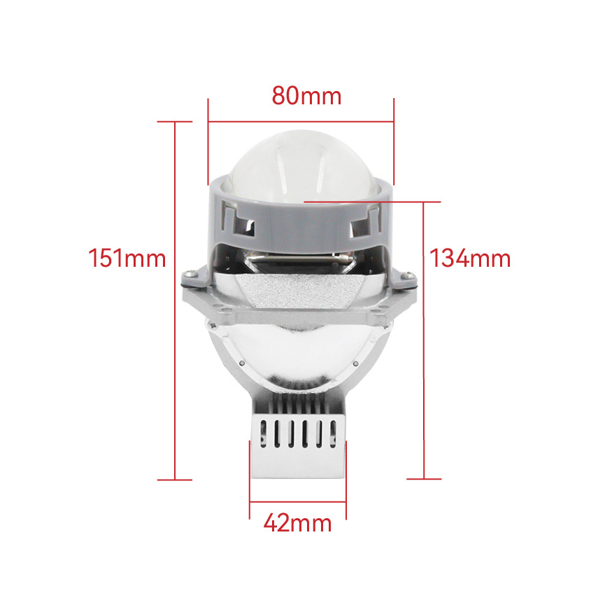 Nueva venta caliente TS9 lente de doble luz de lejos y cerca en un faro de automóvil transformado faro láser 75W