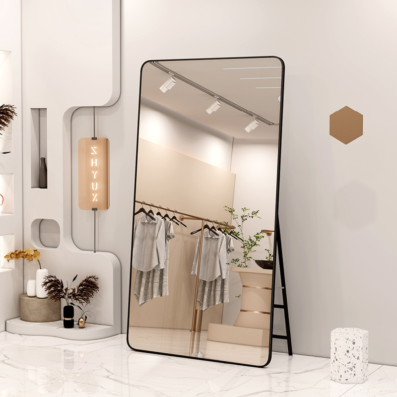 Espejo de vestir espejo de cuerpo completo espejo de piso de adelgazamiento tienda de ropa especial alta belleza adelgazante dormitorio espejo vivo