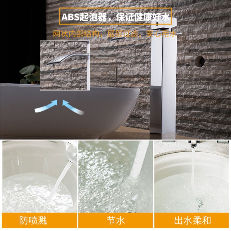Factory Direct copper faucet bathroom basin wash basin wash basin square oblique mouth low faucet wholesale