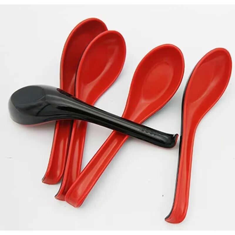 Long handle spoon household soup spoon imitation ceramic melamine spoon spicy hot restaurant soup spoon for dining table