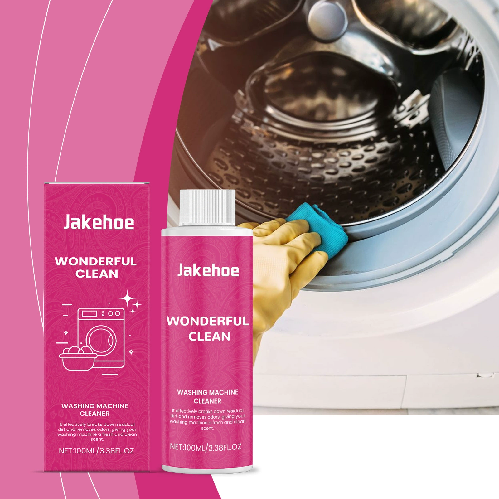 Очиститель для стиральной машины JAKEHOE, ежедневная бытовая очистка от накипи, чистка стиральной машины, полностью автоматический барабан, подходит для