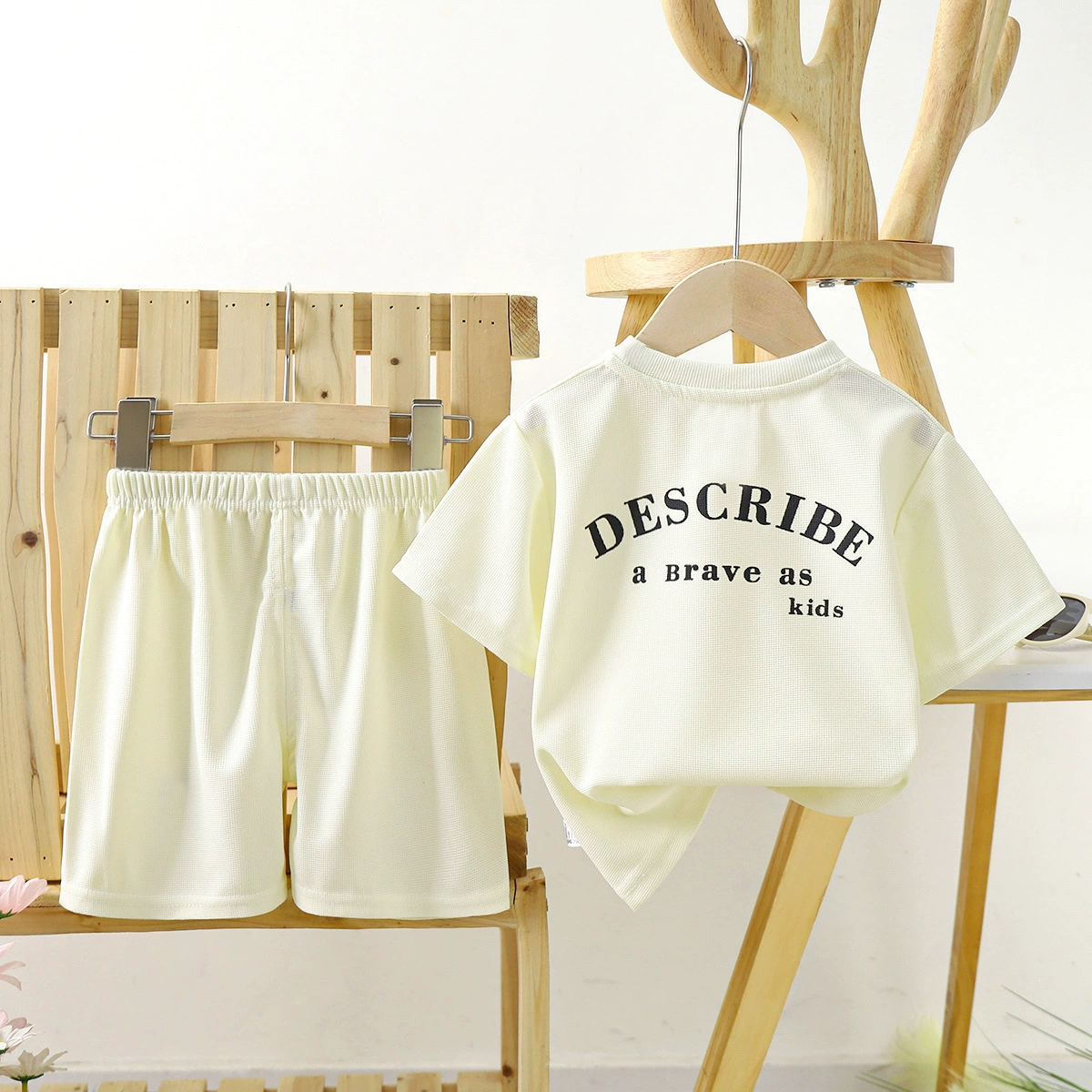 Children's Summer T-Shirt Set for Boys, Korean Style, Short Sleeve, Sizes 80–140 cm