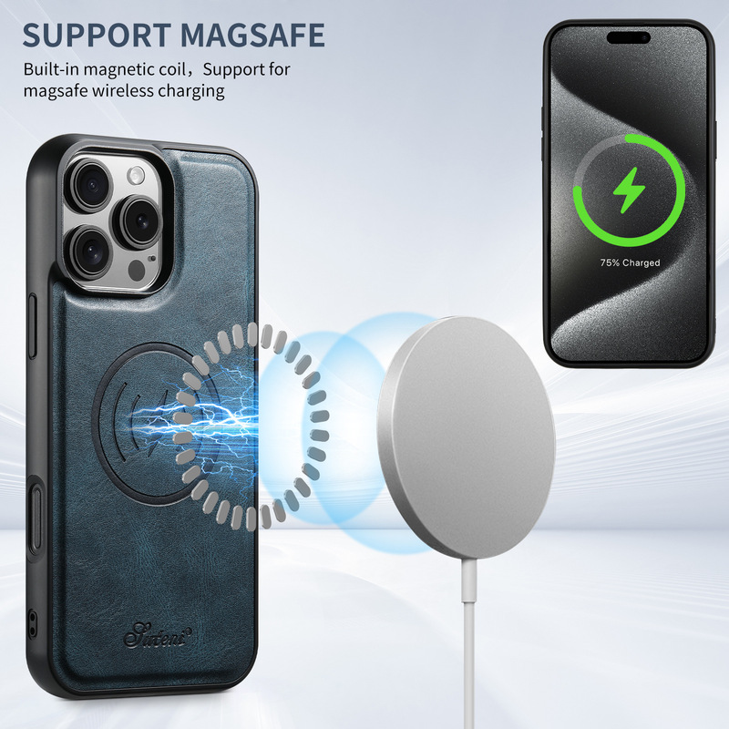 Suitable for Iphone17Pro Mobile Phone Case, Magsafe Wireless Charging and Magnetic Suction, Samsung S26Ultra Protective Leather Case Suitable for Iphone17Pro Mobile Phone Case, Magsafe Wireless Charging and Magnetic Suction, Samsung S26Ultra Protective Leather Case