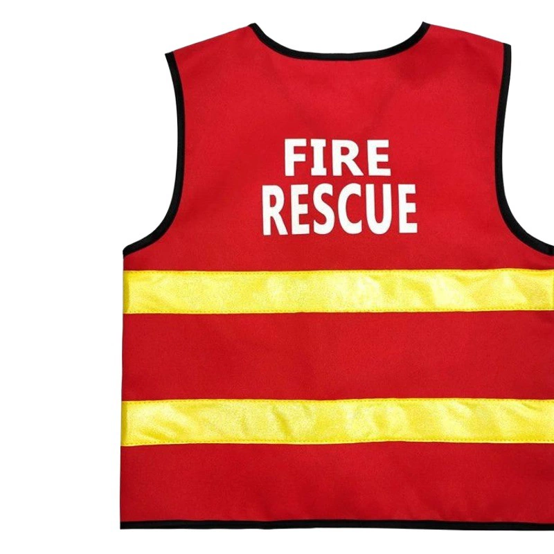 Детский домашний ролевый костюм Пожарный костюм Пожарный Пожарный Герой Красный жилет пожарный костюм