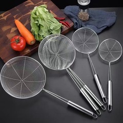 ステンレス製木柄スレッド漏れ網スプーン、揚げ麺餃子スプーン、辛口牛肉鍋スプーン、ザル
