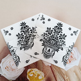 [in stock] Cross-border color printed paper towel party paper towel napkin party atmosphere flowers paper towel
