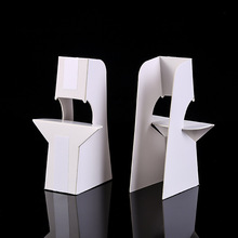 厂家纸背撑蝴蝶支架400克白卡纸桌面展示架加宽加厚广告纸架批发