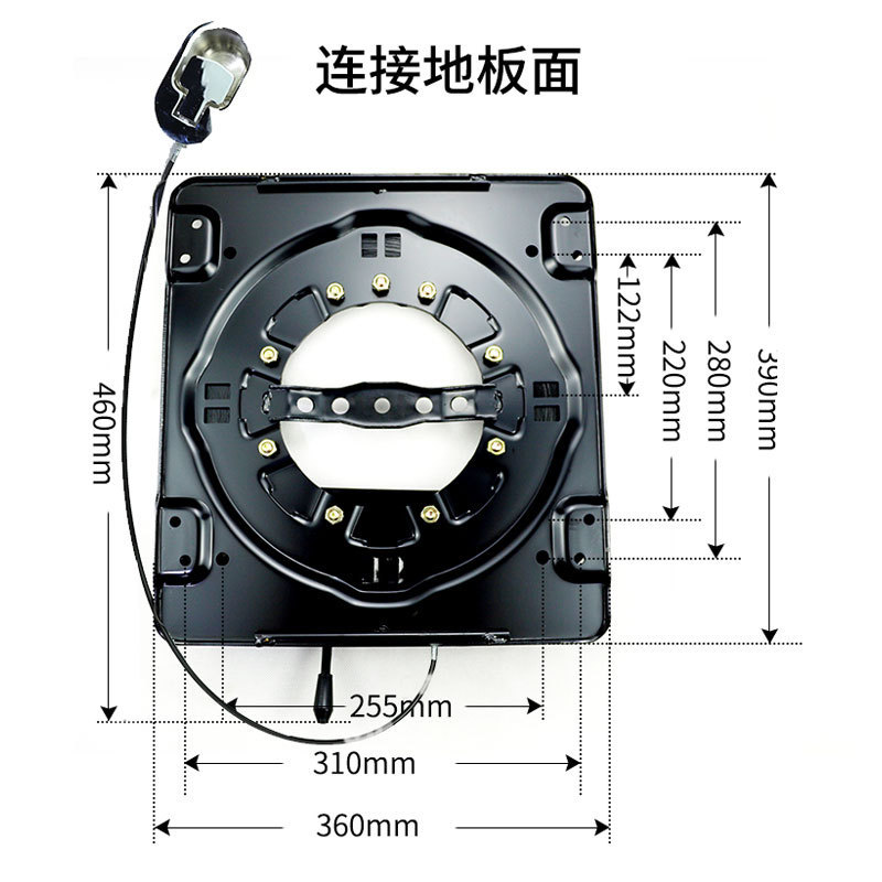 Coche 360 ° asiento giratorio chasis cable ajuste placa giratoria modificado RV Vehículo de negocios universal SUV