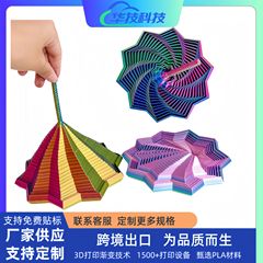 跨境热销减压3D打印感官烦躁之星十边形带手柄解压多边形玩具批发
