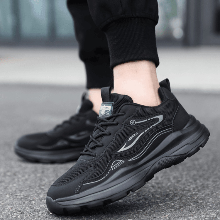 2026 Black Mesh Casual Trendy Unisex Dad Shoes Spring and Autumn Soft-Soled Sports Running Shoes Wholesale