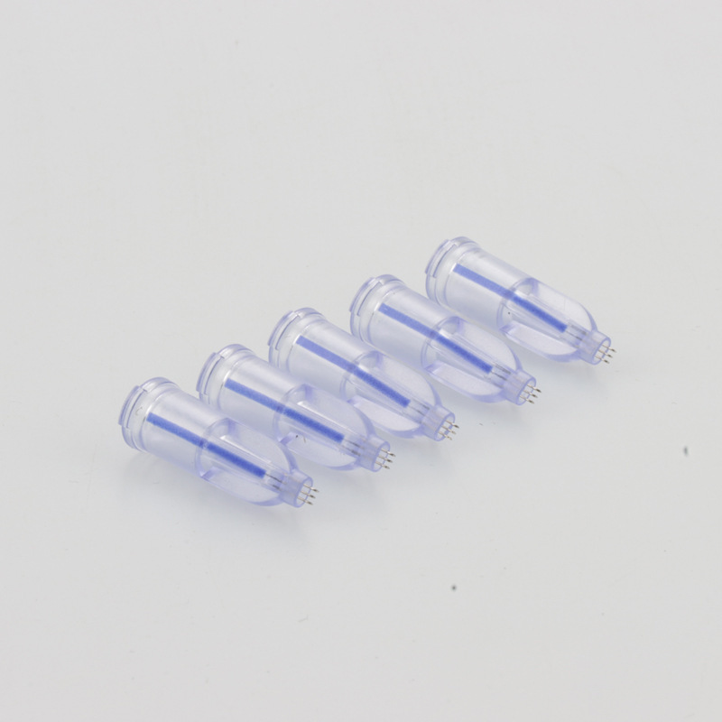 Especializado transfronterizo para la belleza, agujas pequeñas, tres agujas, cuatro agujas, adecuado para el rango alrededor de los ojos, 1.0mm, 1.2mm, aguja azul pequeña