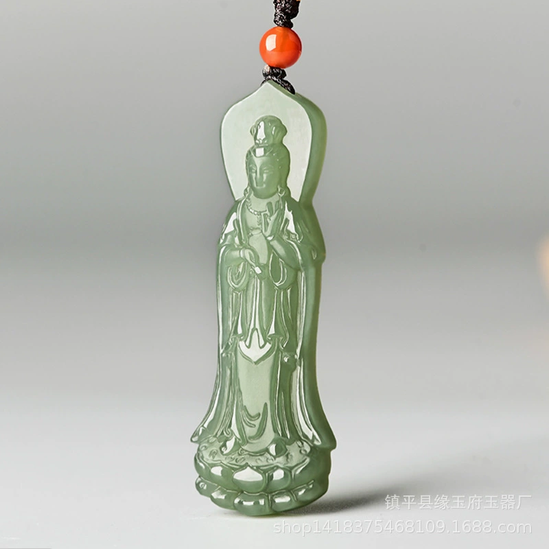 Объемный кулон с чаем Tieguanyin из нефрита, мужской кулон