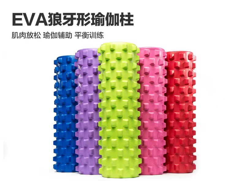 Твердый Поролоновый ролик для массажа с шипами для йоги от 45 см до 33 см, фитнес-массажер для тела