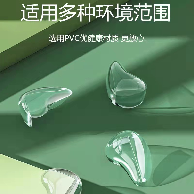 Childproof Corner Guard, Thickened Waterdrop Design, Transparent Table Corner Anti-Collision Protection Cover, Silicone Bumper Strip