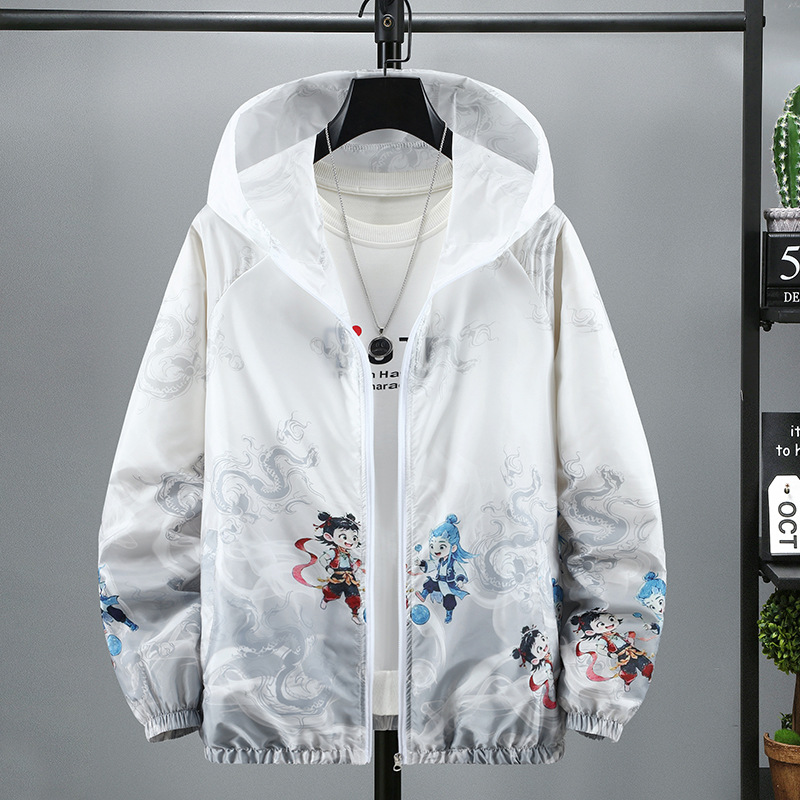 Roupas masculinas de secagem rápida, com proteção solar, ideais para o verão, confortáveis para a pele, perfeitas para esportes ao ar livre, com estampas finas e modernas._voghion.com