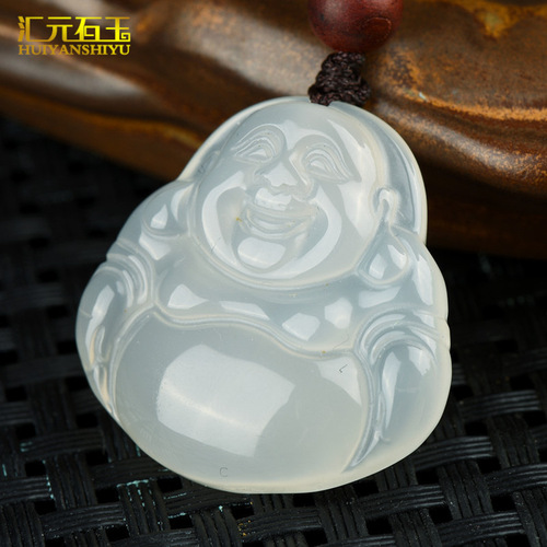 Ice chalcedony pendant Guanyin Buddha fair buckle Pixiu Fudou pendant jade jade jade brand jade necklace wholesale