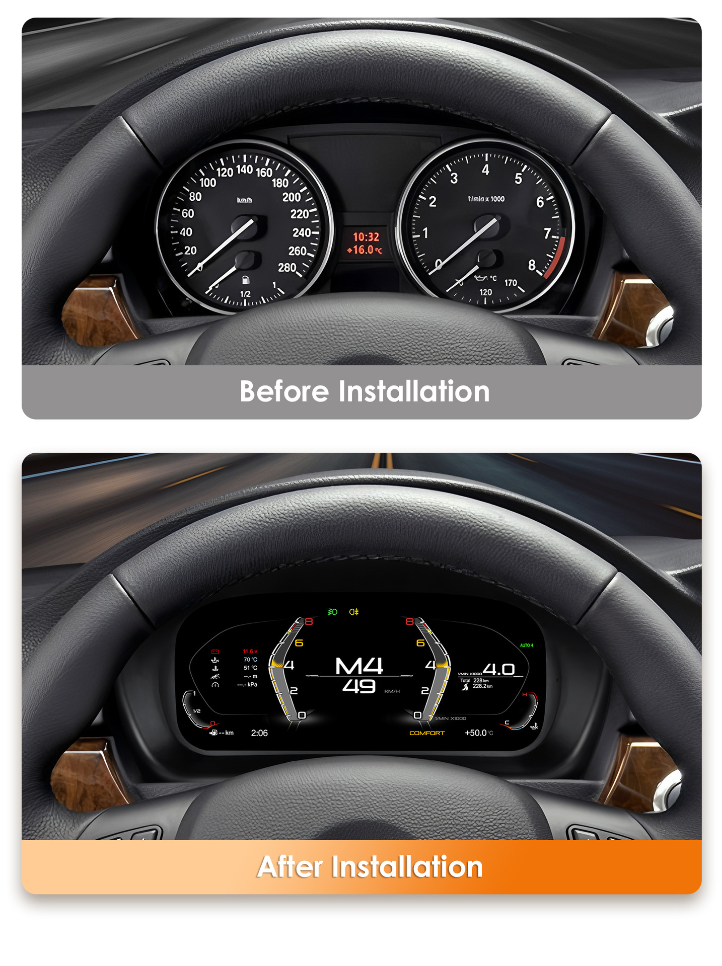Suitable for Bmw 3 Series Lcd Dashboard E90 05-12 Models E90 E91 E92 Dashboard Car Dashboard