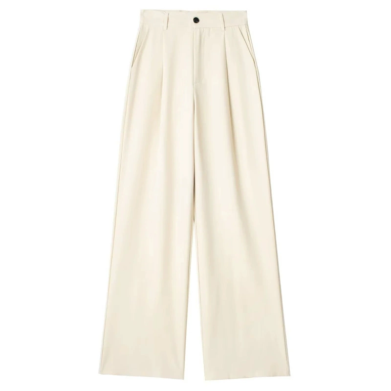 Wide‑leg high‑waist suit trousers for women, oversize, classic pleated style