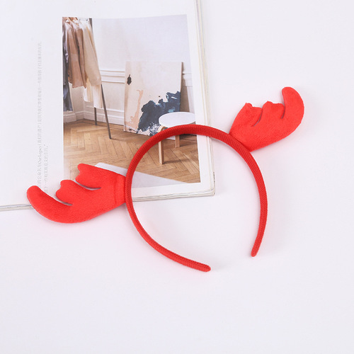 Christmas reindeer antler headband hair clip for women, deer forest system birthday party hair accessory decoration headband