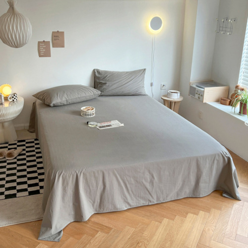 Foreign trade customizable brushed bed sheets, single piece microfiber solid color sheets, customized from the manufacturer, hot selling on Amazon