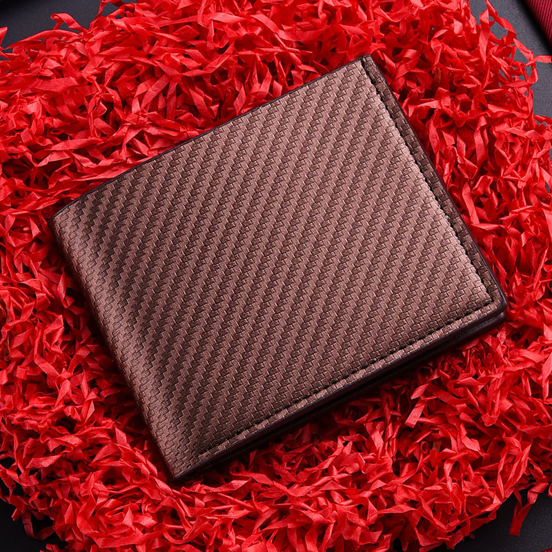 Light Luxury Carbon Fiber Wallet 2025 New Men's Wallet Short Soft Business Fashion Creative Wallet Coin Clip