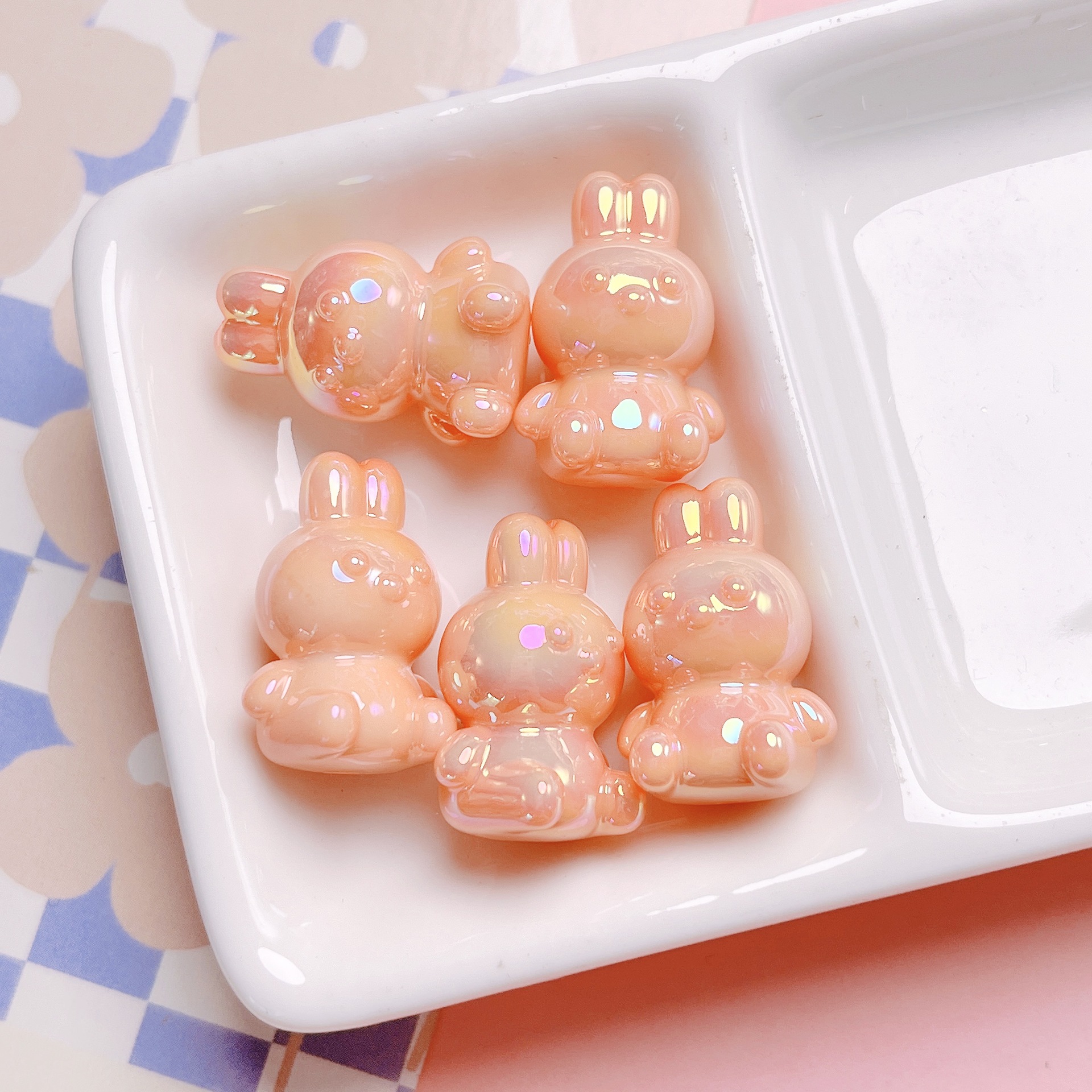56g Weight Beads Jewelry Making Type Beaded, Mobile Phone Chain, Keychain Classification 10 PCS/Package Quantity Arylic Material Rabbit, Bag, Bunny Pattern All Seasons Season Cute, Vacation, Classic Style Style Beaded Craft 10 PCS/Package Arylic Rabbit Bag Bunny Beaded Mobile Phone Chain Keychain Beads 2