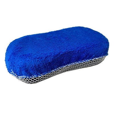 Car cleaning tools Car Wash Cleaning Sponge Car - royal-blue-single-sided-coral-velvet-8-figure-sponge-block-23115cm