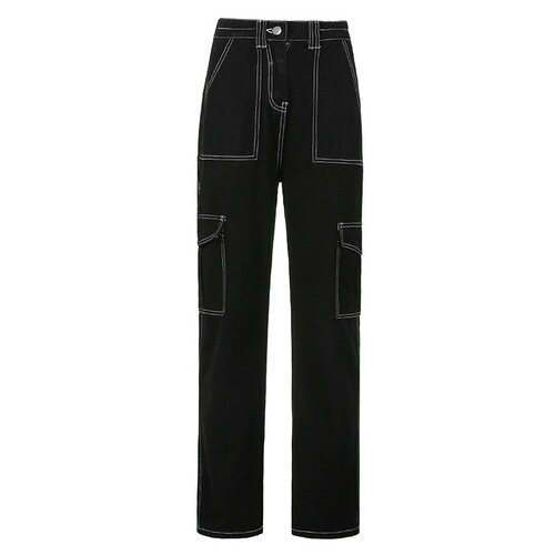 Women's High Waist Wide Leg Cargo Pants Spring and Autumn High-Waisted Wide Leg Work Pants