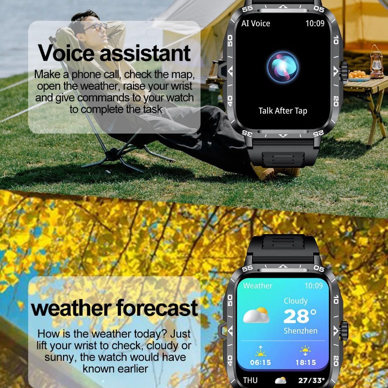 Reloj de llamada inteligente explosivo transfronterizo, conteo de pasos, frecuencia cardíaca, presión arterial, monitoreo de salud, deportes al aire libre, pulsera multifuncional